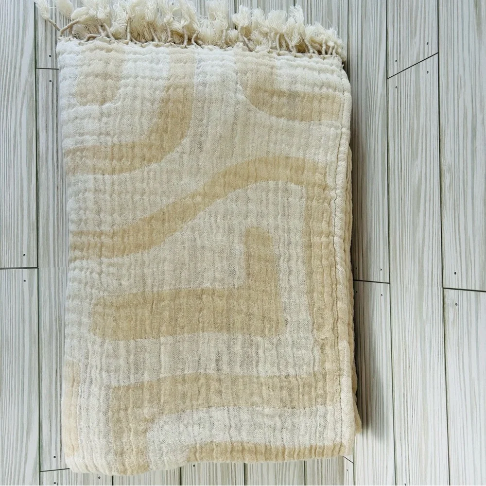 100% Organic Cotton Muslin Throw Gauze Blanket,55